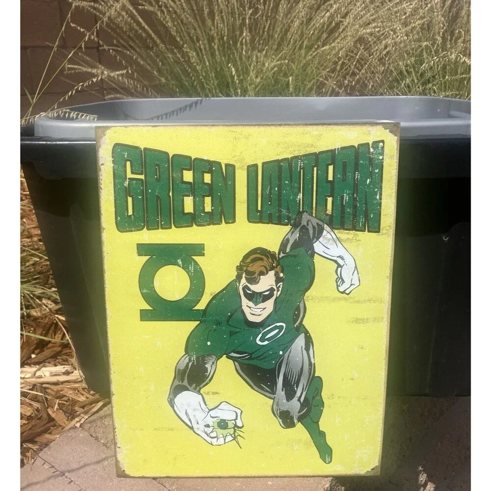 Green Lantern DC Comics Retro Metal To sign 16”x12” Desperate Enterprises 2011